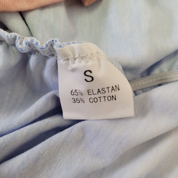 Women's Blue Tie Dye Sleeveless Mini Dress Side Ruched Size Small - Picture 6 of 8